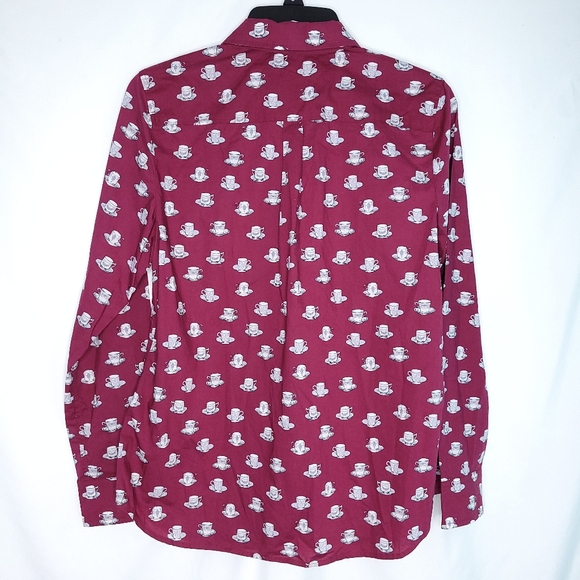 TALBOTS Women's Teacup/Saucer Print Button Down Shirt SMALL - Picture 13 of 13